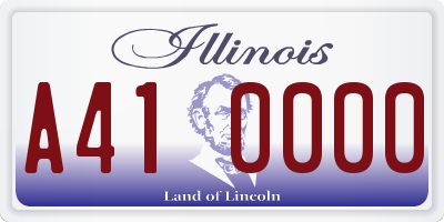 IL license plate A410000