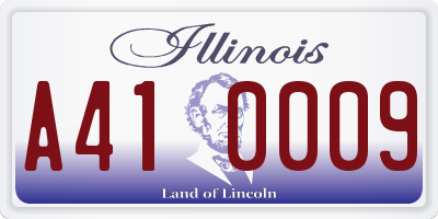 IL license plate A410009