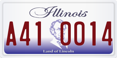 IL license plate A410014