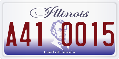 IL license plate A410015