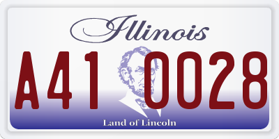 IL license plate A410028
