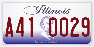 IL license plate A410029