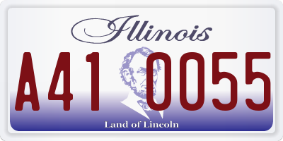 IL license plate A410055