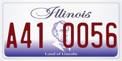 IL license plate A410056