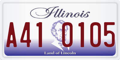 IL license plate A410105