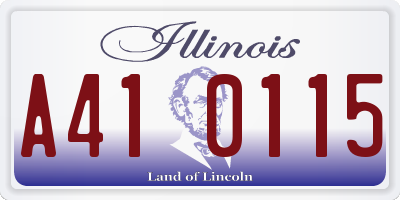 IL license plate A410115