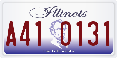 IL license plate A410131