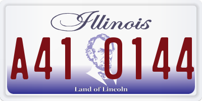 IL license plate A410144