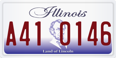 IL license plate A410146