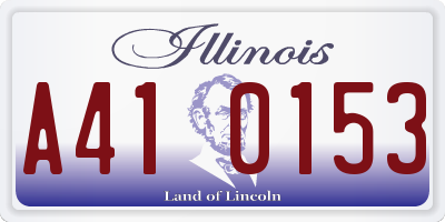 IL license plate A410153
