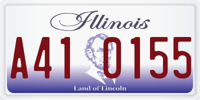 IL license plate A410155