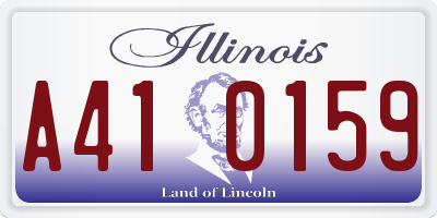 IL license plate A410159