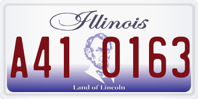 IL license plate A410163