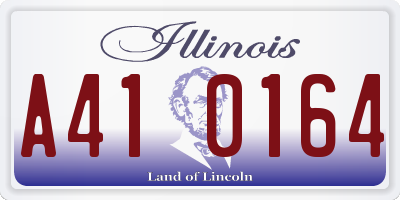 IL license plate A410164