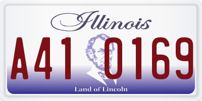IL license plate A410169