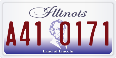 IL license plate A410171