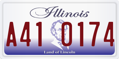 IL license plate A410174