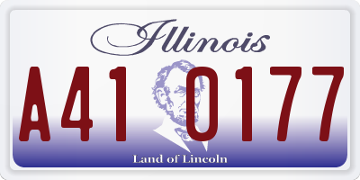 IL license plate A410177