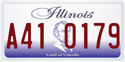 IL license plate A410179