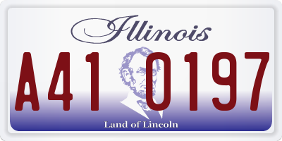 IL license plate A410197