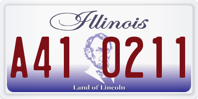 IL license plate A410211