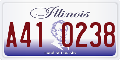 IL license plate A410238