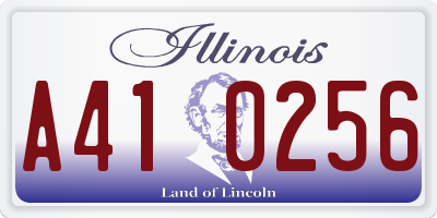 IL license plate A410256