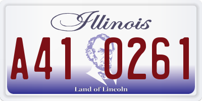IL license plate A410261