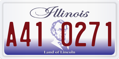 IL license plate A410271