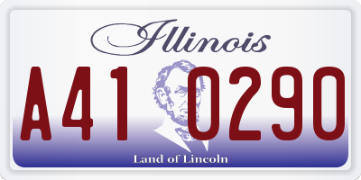 IL license plate A410290