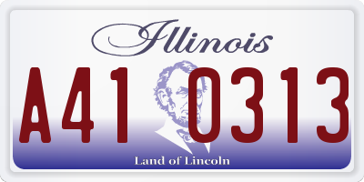 IL license plate A410313