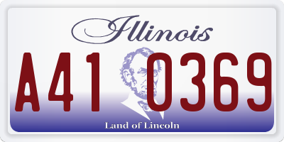 IL license plate A410369
