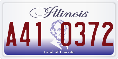 IL license plate A410372