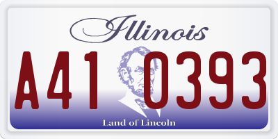 IL license plate A410393