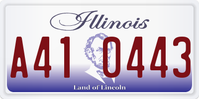 IL license plate A410443