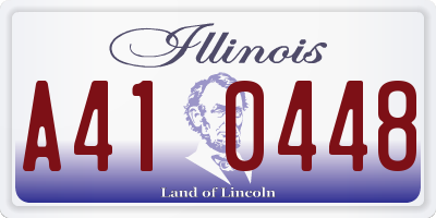 IL license plate A410448