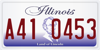 IL license plate A410453