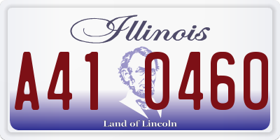 IL license plate A410460