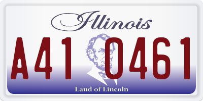 IL license plate A410461