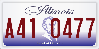 IL license plate A410477