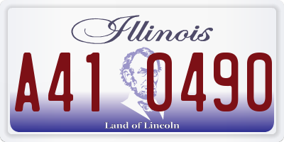 IL license plate A410490