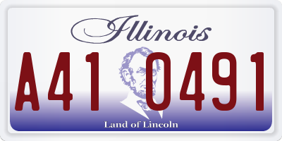IL license plate A410491