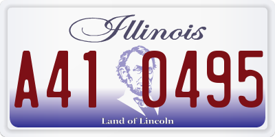 IL license plate A410495