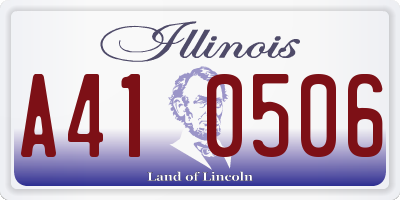 IL license plate A410506