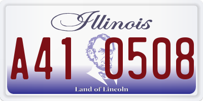 IL license plate A410508