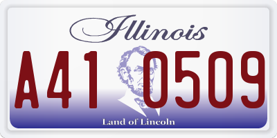 IL license plate A410509