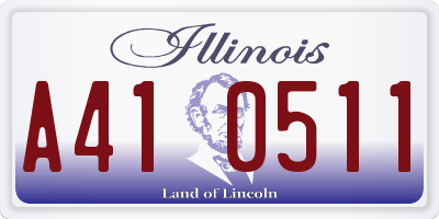 IL license plate A410511