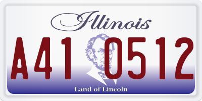 IL license plate A410512