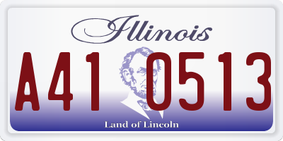 IL license plate A410513