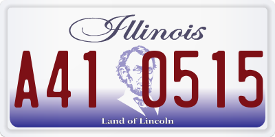 IL license plate A410515